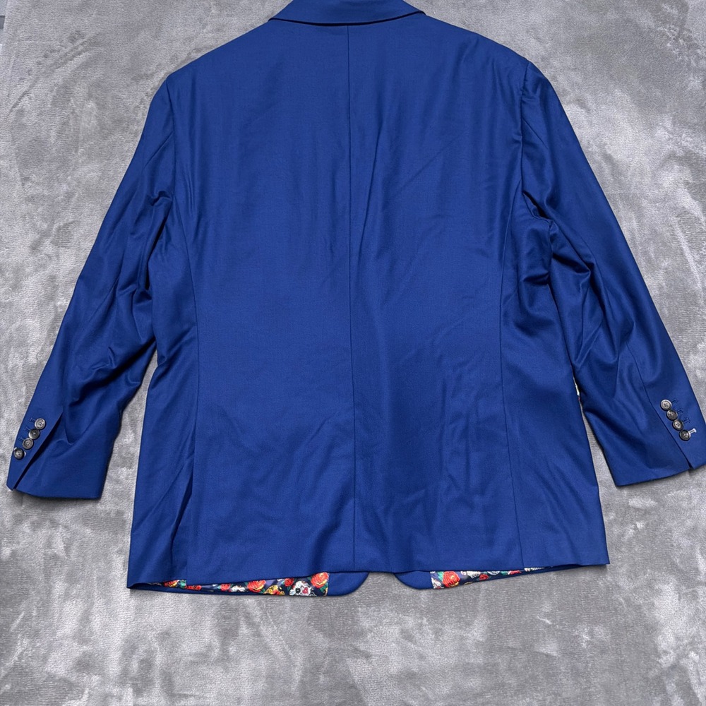 Indochino Custom Suit Mens 46R 43x27 Wool Cashmere Skull Bespoke Luxury Wedding - Picture 5 of 16